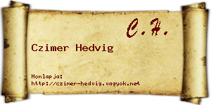 Czimer Hedvig névjegykártya